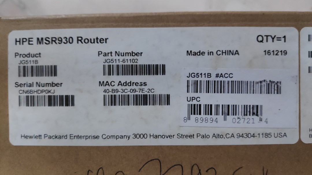 HPE MSR930 Router, Computers & Tech, Office & Business Technology on ...