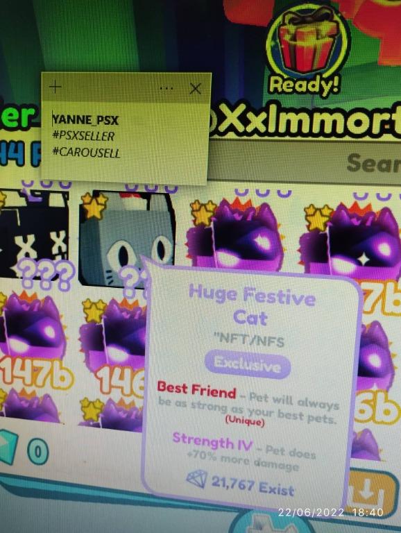 Huge Festive Cat HFC [PET SIMULATOR X HUGE PETS, EXCLUSIVES, PSX