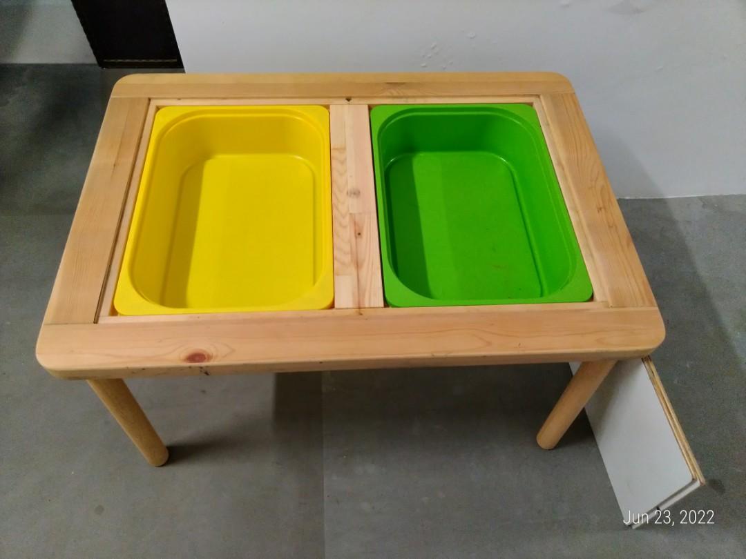 Ikea Children's Table with 2 storage boxes, Furniture & Home Living