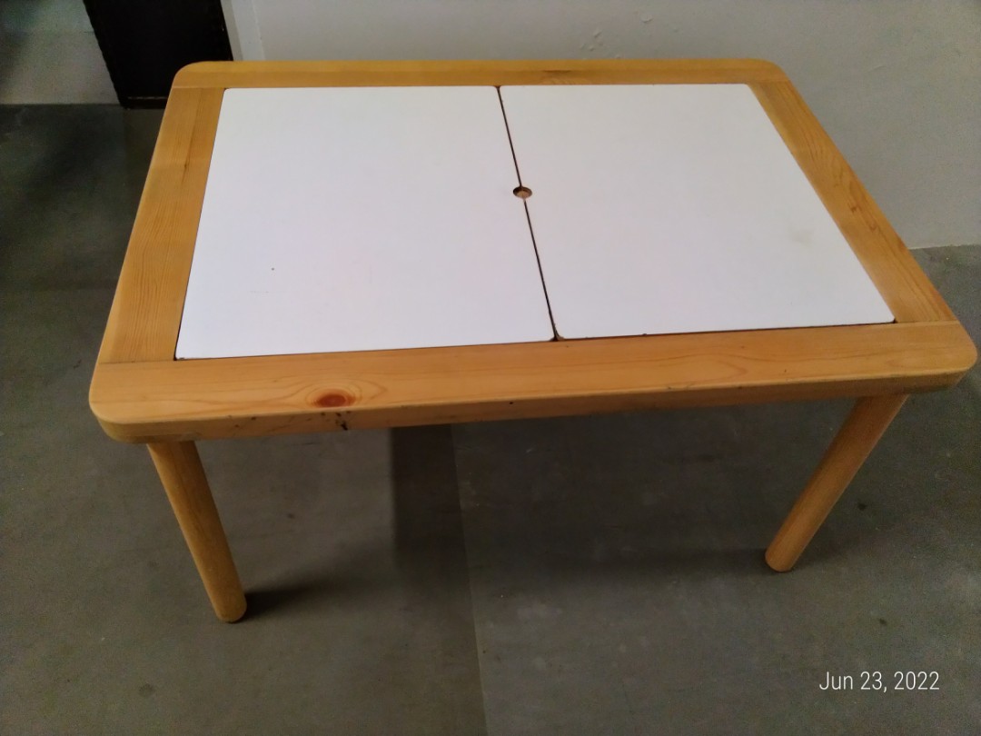 Ikea Children's Table with 2 storage boxes, Furniture & Home Living