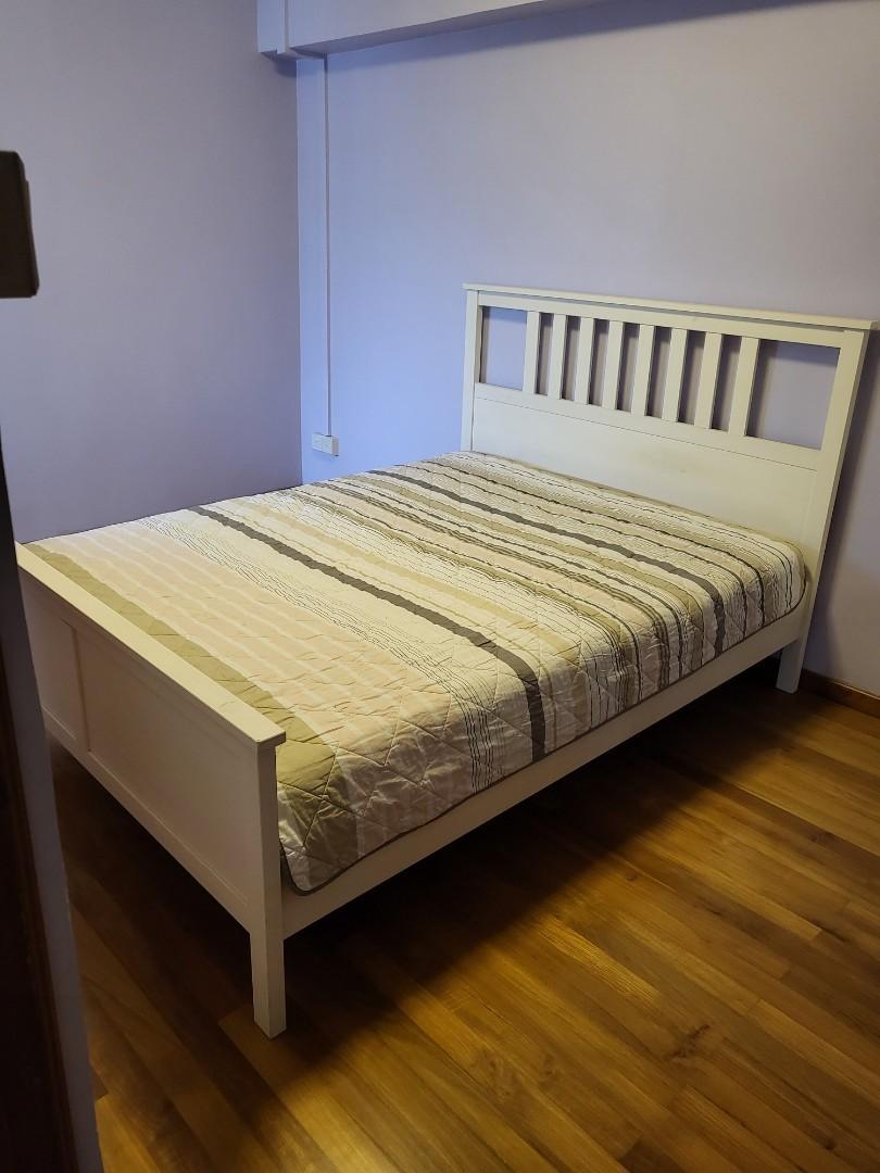 Ikea Hemnes queen bed, Furniture & Home Living, Furniture, Bed Frames