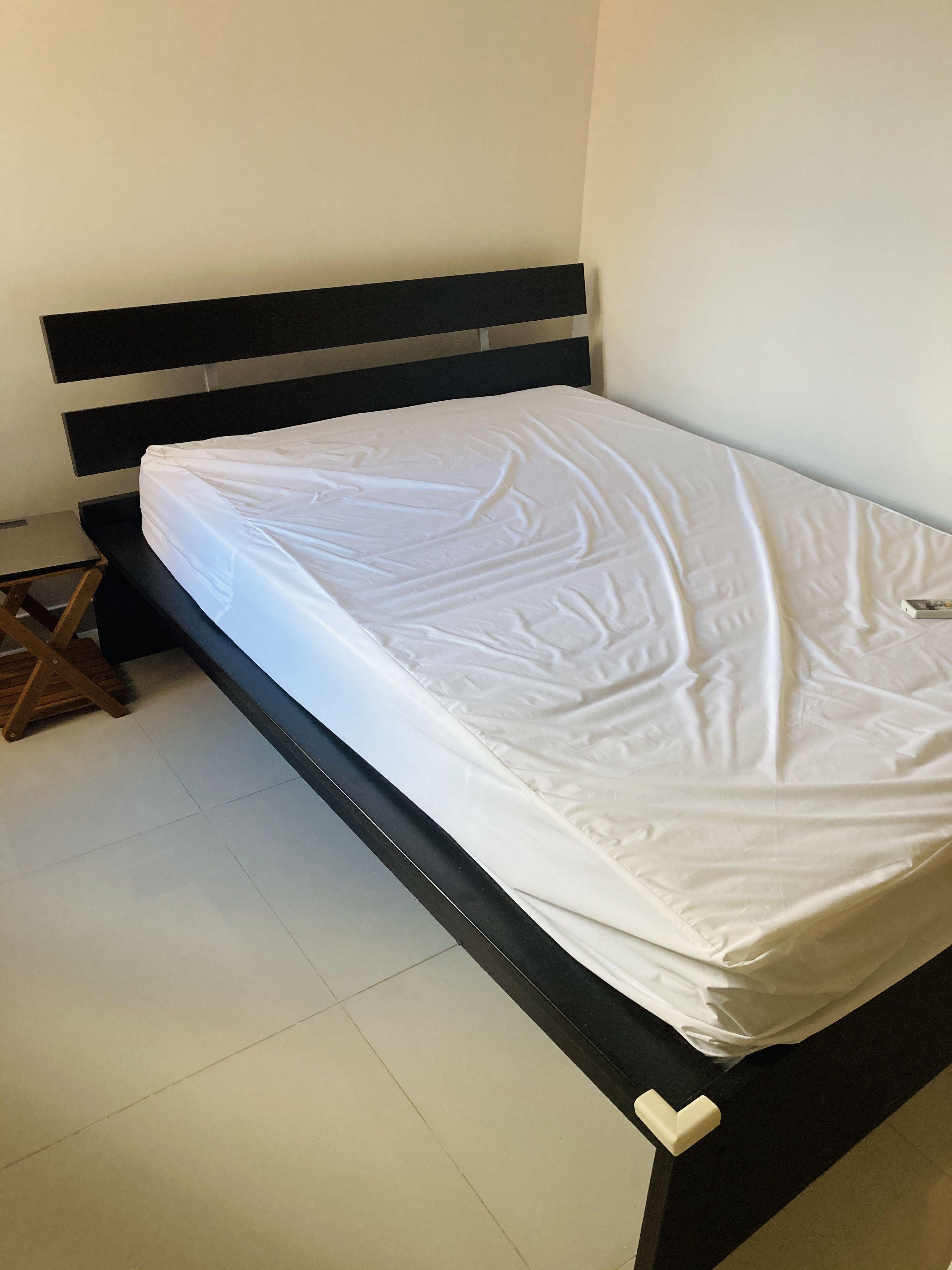 Ikea HOPEN Bed Frame Double, 傢俬＆家居, 傢俬, 床架及床褥 Carousell