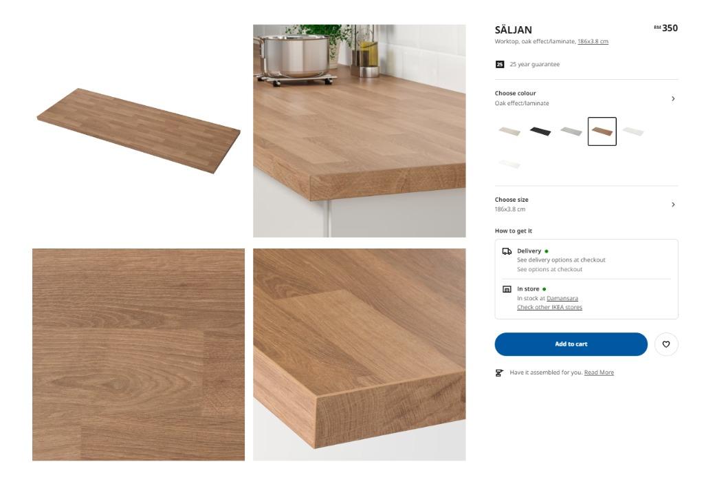Ikea Saljan Table Top Furniture Home Living Furniture Tables