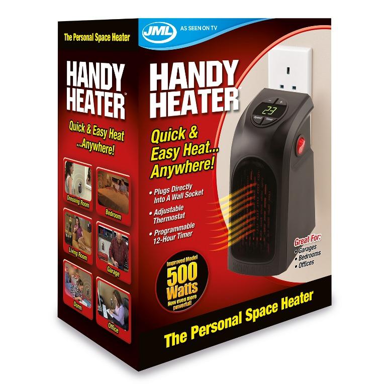 JML Handy Heater Compact Plug-In Digital Electric Heater with LED Display  500W, TV u0026 Home Appliances, Air Conditioners u0026 Heating on Carousell
