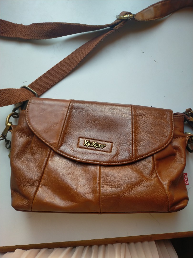 Kickers brown leather bag