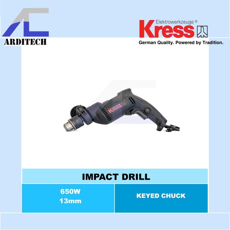KRESS IMPACT DRILL 650W 13mm KEYED CHUCK KU310, Commercial