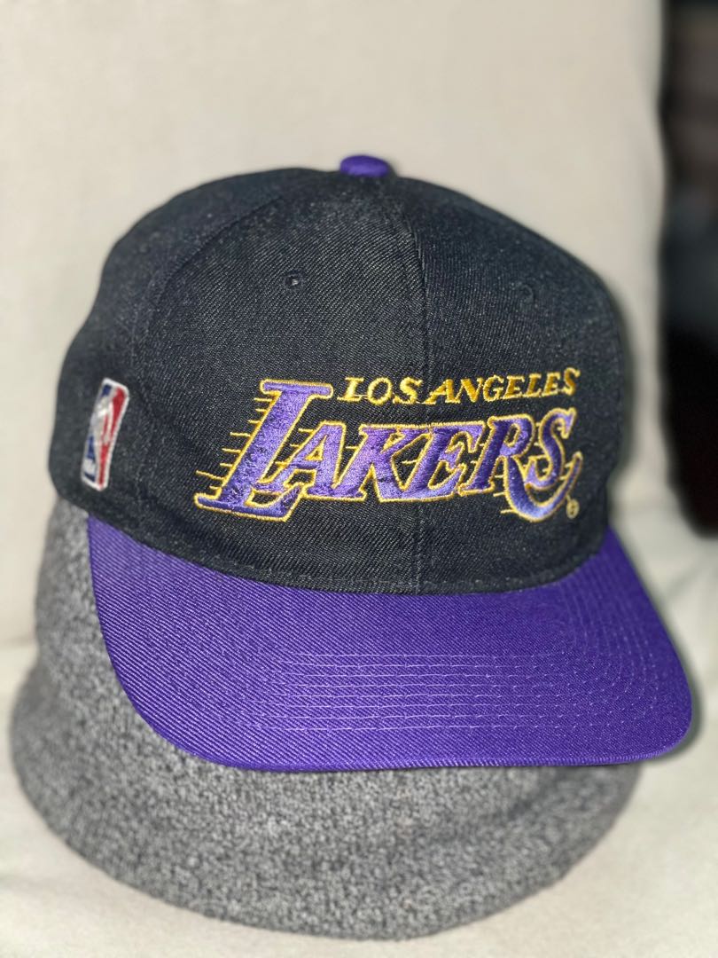 VINTAGE LAKERS CAP MOTION LOGO DLINE TWO TONE SPORTS SPECIALTIES