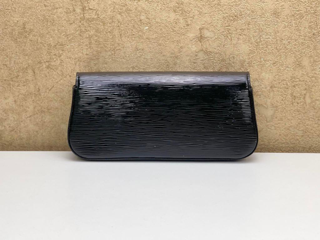 Authentic Louis Vuitton Black Epi Electric Pochette Sobe Clutch Bag M4029N