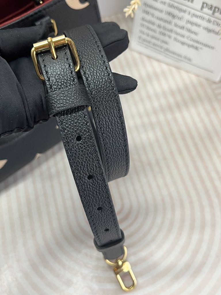 LOUIS VUITTON Bicolor Monogram Empreinte Bag Strap Black