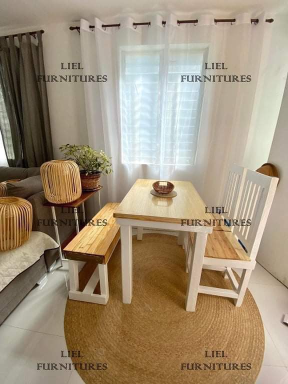 Made to order dining table with 4 chairs, Furniture & Home Living