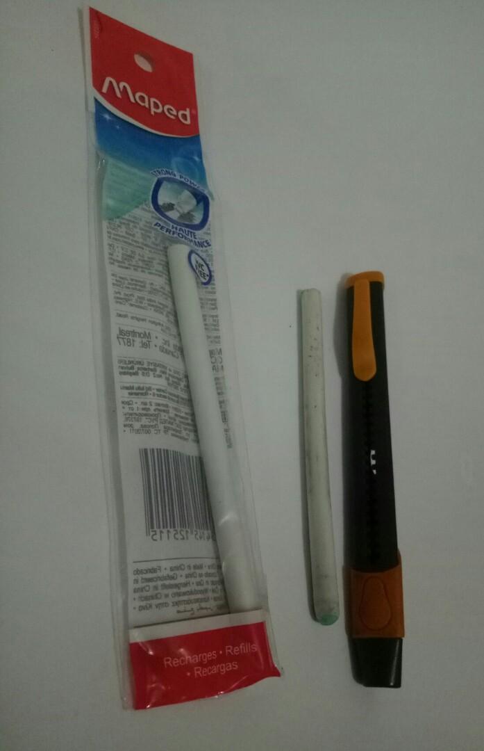 Maped Eraser Pen and Eraser Refill, Hobbies & Toys, Stationary & Craft