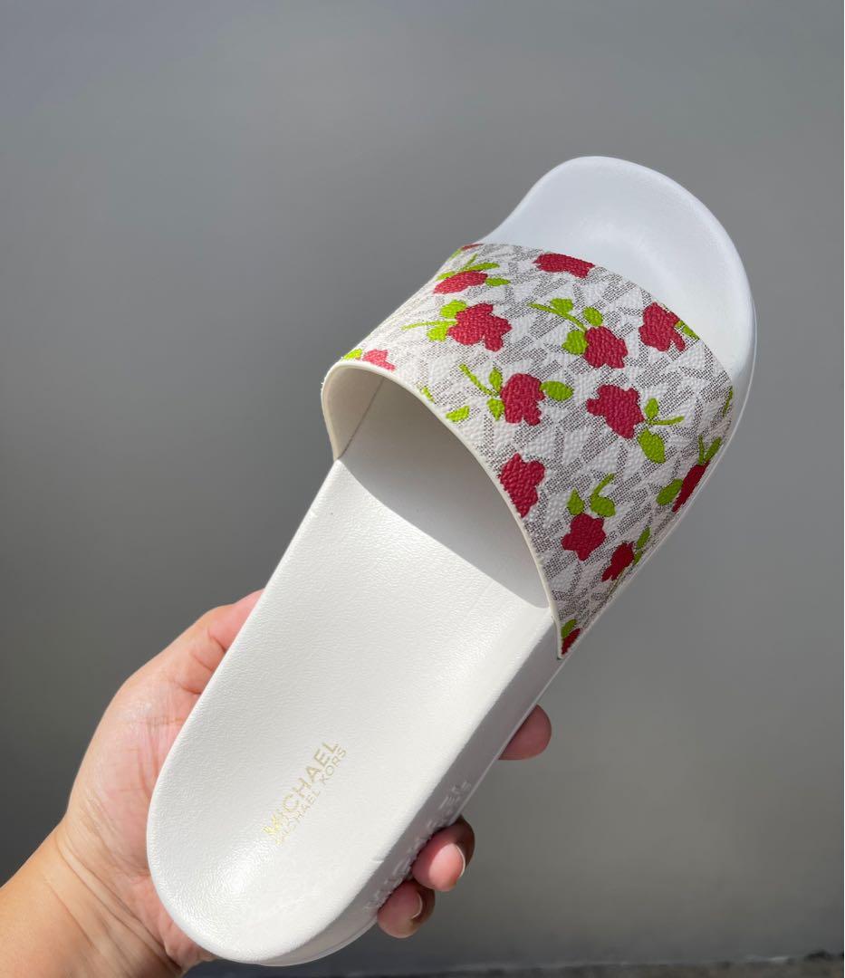 Michael kors cheap floral slides
