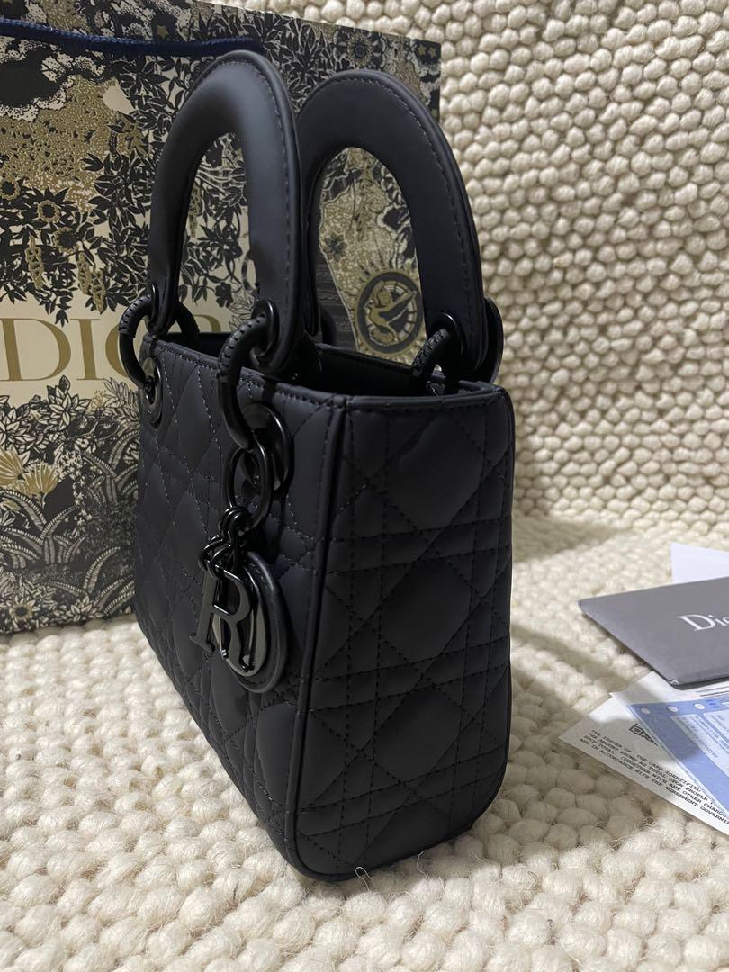 Small Lady Dior Ultramatte Black Luxury Bags  Wallets on Carousell