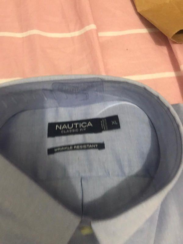 Nautica XL :2 pieces n uniqlo L : 2 pieces BRAND NEW SHIRTS, Men's Fashion,  Tops & Sets, Formal Shirts on Carousell