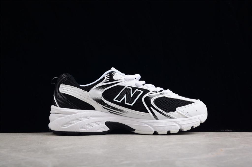 Mens black and white new balance outlet