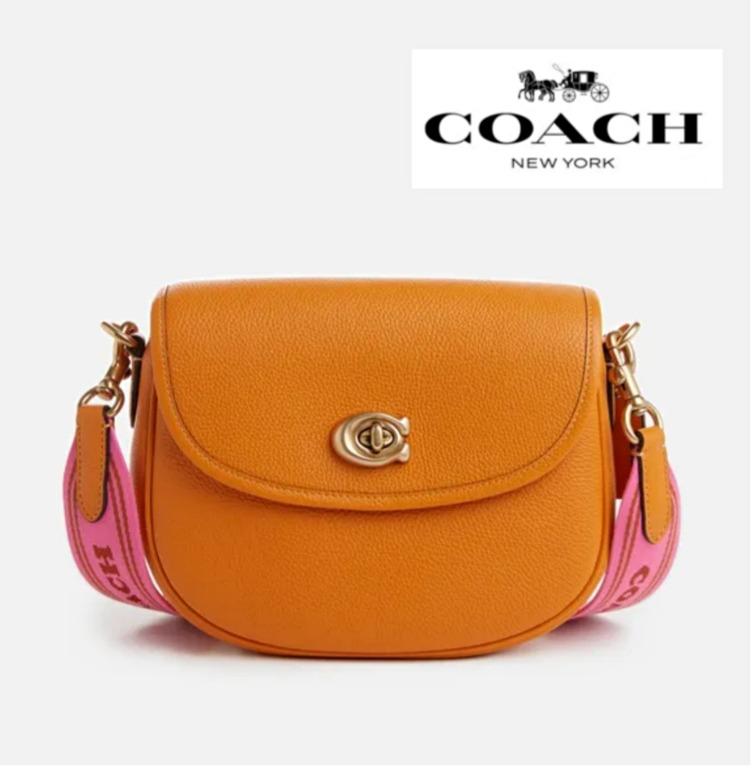 Coach orange sling bag shop