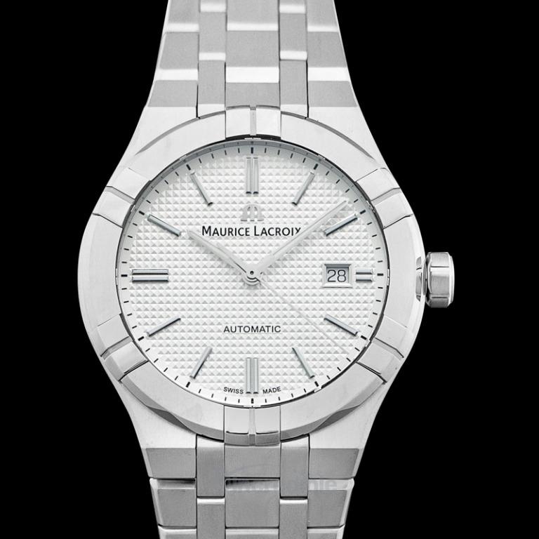 NEW Maurice Lacroix Aikon Automatic White Dial Stainless Steel Men s Watch AI6008 SS00F 130 A