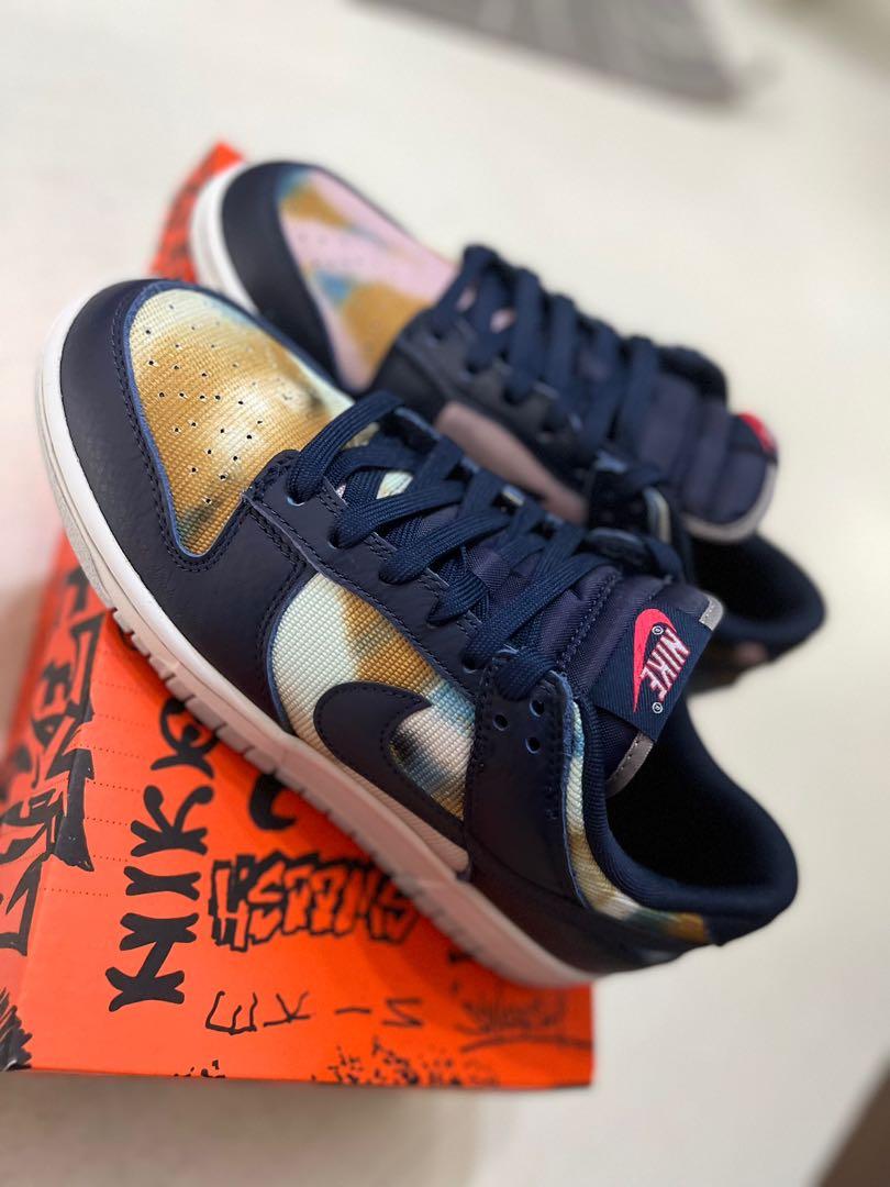 Nike Dunk Low in Obsidian Graffiti Mens US8, Men's Fashion, Footwear, Sneakers on Carousell