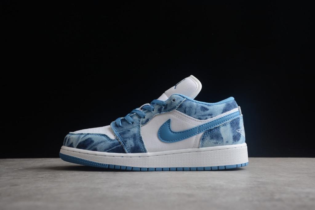 Jordan 1 Low Washed Denim (GS) Kids' - DM8947-100 - US