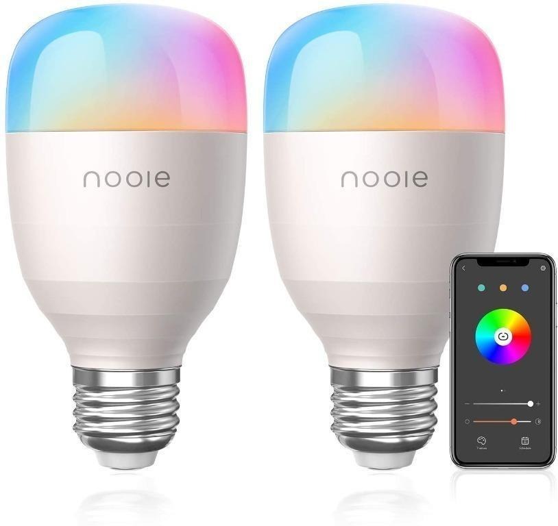 Nooie Smart LED Bulb E27 WiFi Bulbs Alexa 10W RGB Multicolour with Schedule Function Furniture Home Living Lighting Fans Lighting on Carousell