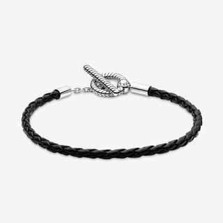 Pandora braided leather bracelet