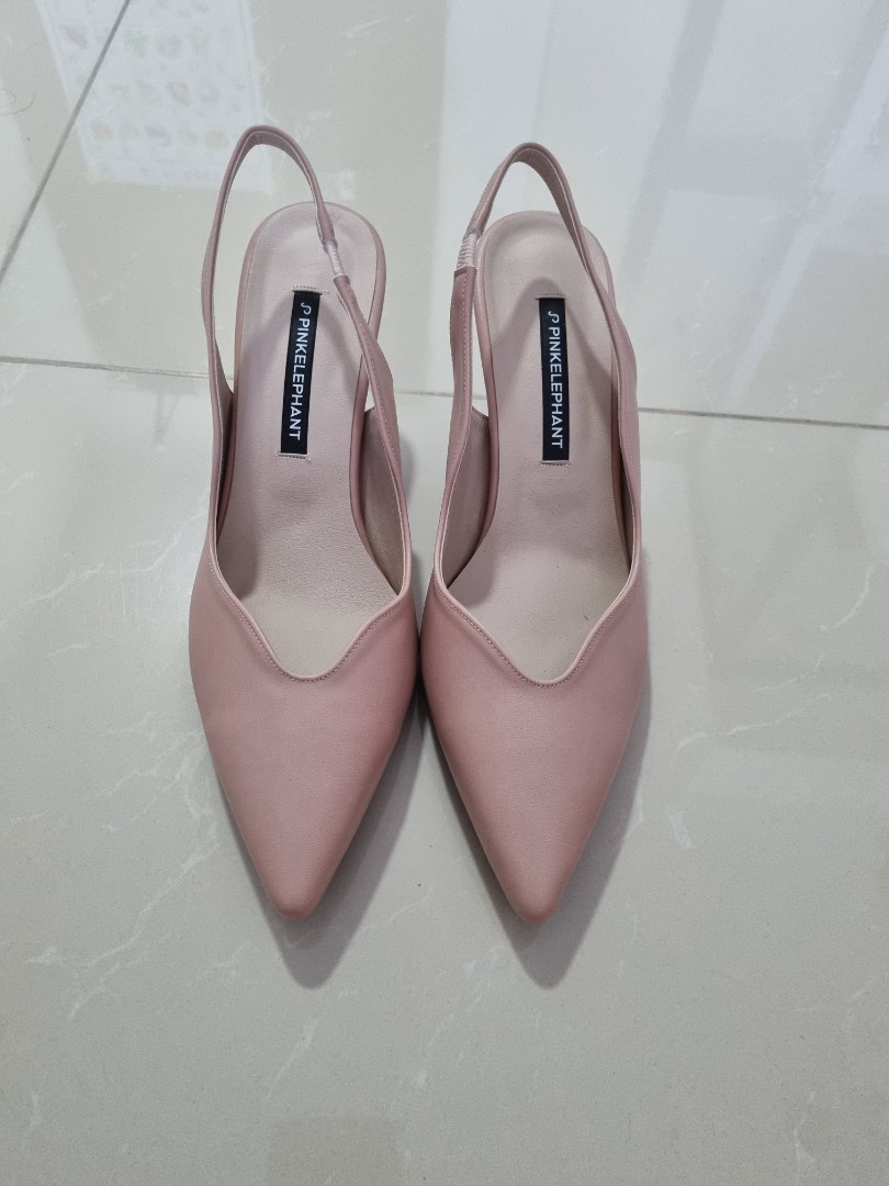 Pink Elephant Slingback Heels, Women's Fashion, Footwear, Heels on