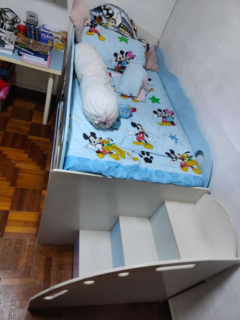 Preloved Used Children Bunk Beds with pull out bed and storages