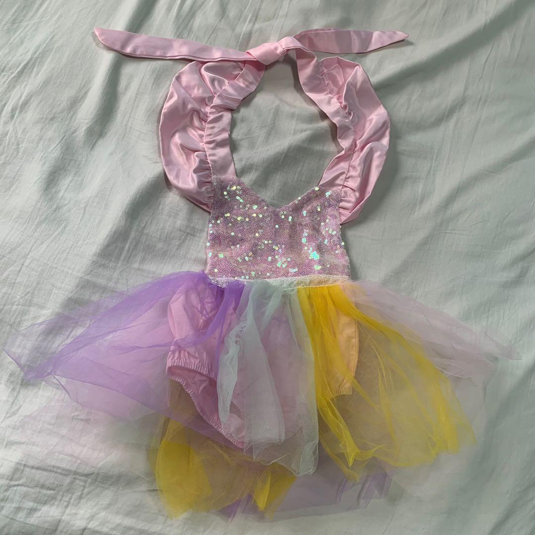 Girls rainbow romper discount