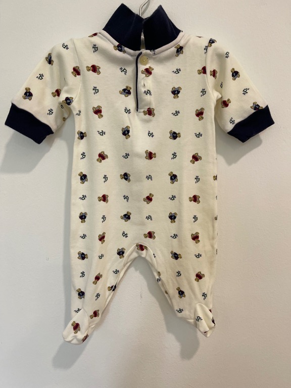Ralph Lauren Baby Boy Polo Bear Cotton Footed Coverall 0-3 Months, Babies &  Kids, Babies & Kids Fashion on Carousell