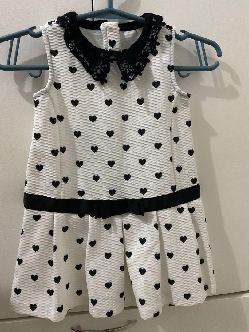 Richgi 2-3T on tag (Category: Babies & Kids Fashion) located in Marikina City. Submitted by classyones (Listing ID 1168090984, Image 1). Description: Black and white heart dress Width- 11” Height- 19” Mode of payment: GCASH or BPI transfer .