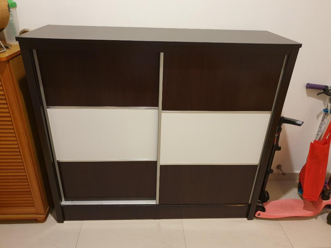 Shoe sliding door 6 tier, Furniture & Home Living, Furniture