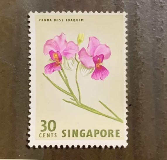 Singapore 1962 orchid stamp National Flower Vanda Ms Joachim MINT no ...