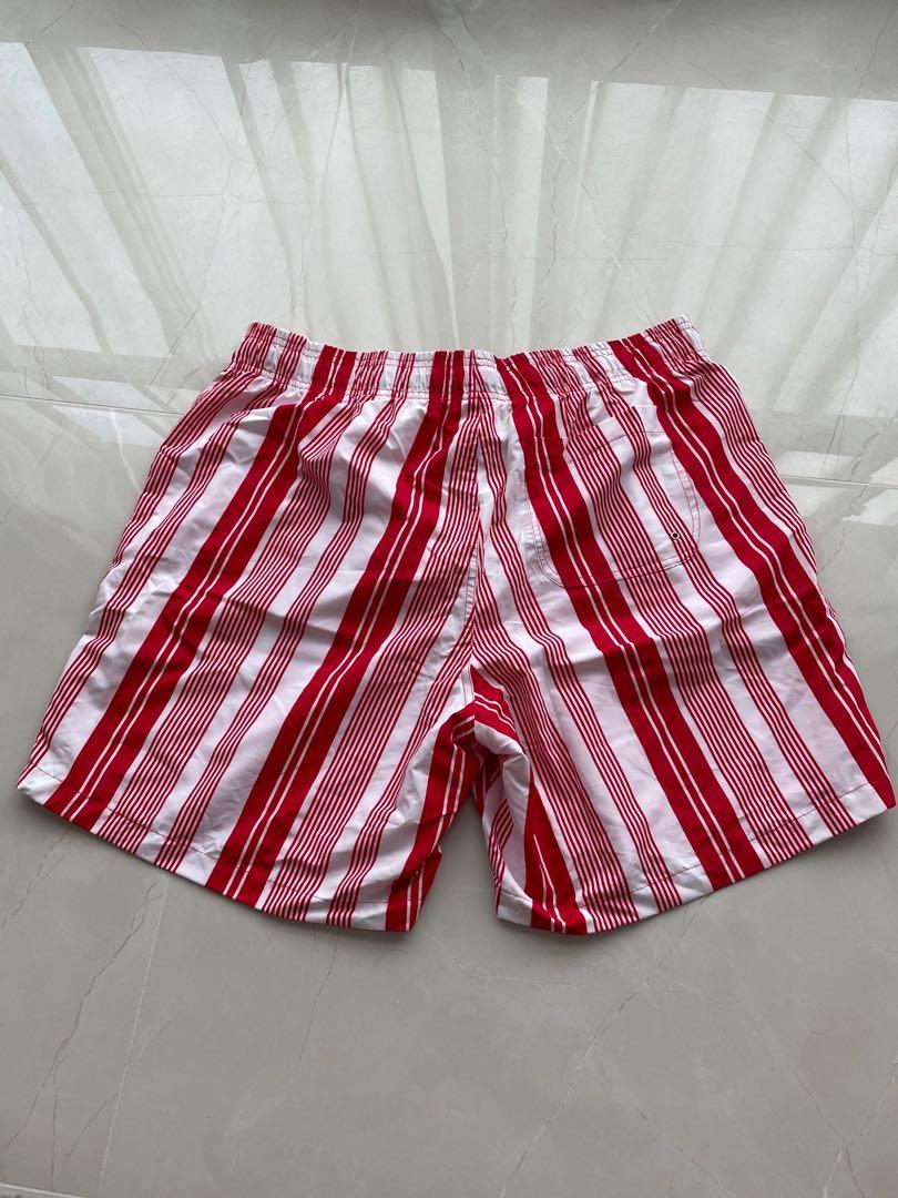 Red and clearance white board shorts