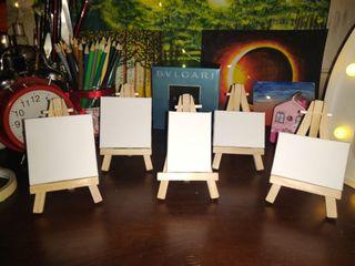 Small canvas 5pcs square/rectangular with Easel
