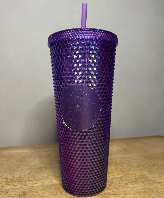 Starbucks 24oz Purple Swirl Bling Cup, Furniture & Home Living