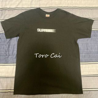 Supreme 20ss Motion Logo Tee 幻影logo短Tee黑M, 他的時尚, 上身及