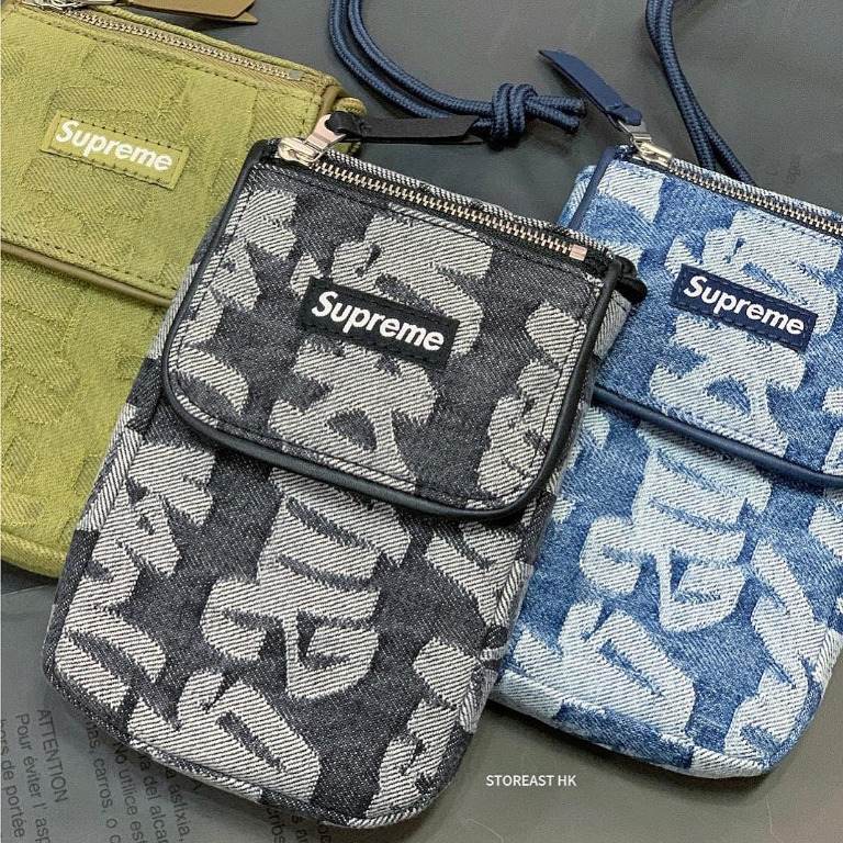 Supreme Fat TipJacquard Denim Neck Pouch