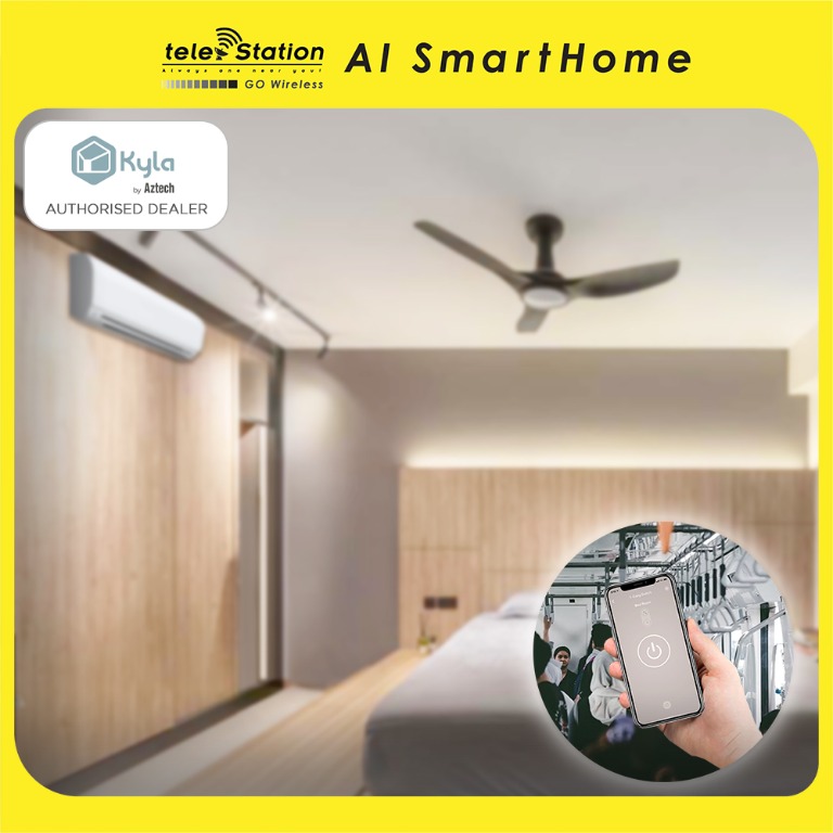 Telestation AI SmartHome: Kyla Smart Light Switch with Aircon & Fan ...
