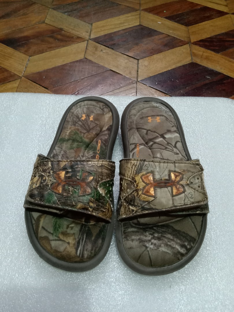 Under Armour 4D Camo Real Tree Memory Foam Slip on Sandals Slides