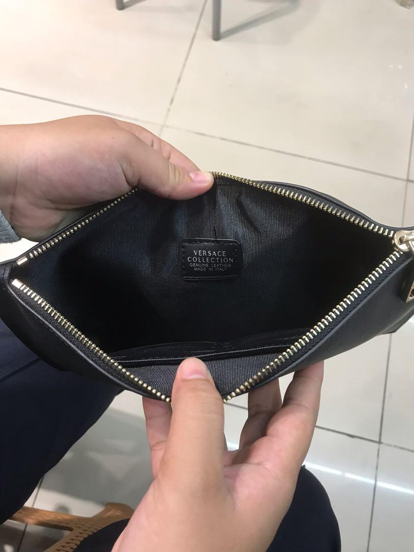 Versace Jeans Pouch, Barang Mewah, Tas 