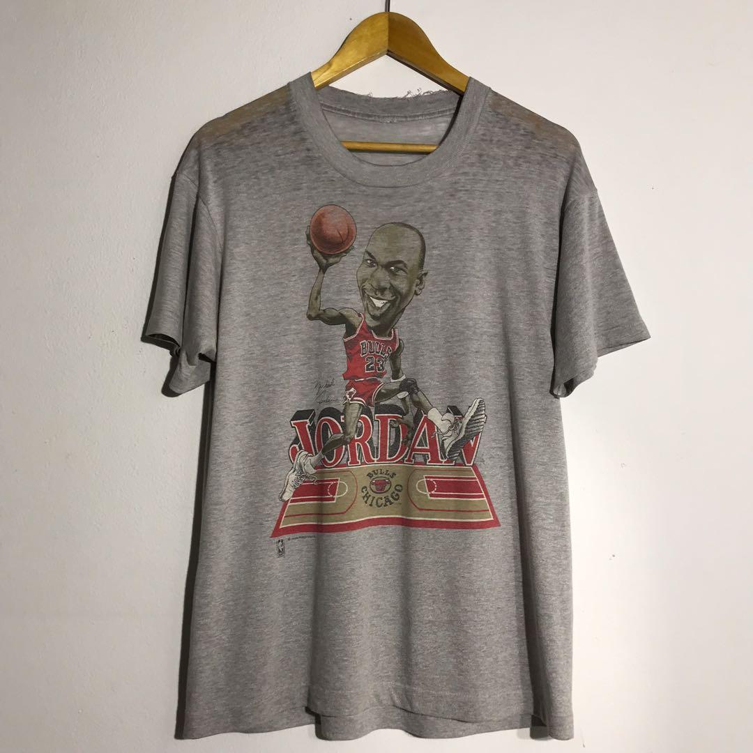 Vintage 80 s michael jordan big head chicago bulls tee Men s