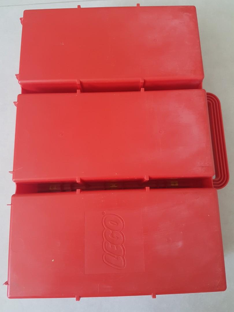 Vintage Lego storage box with base plates n bricks