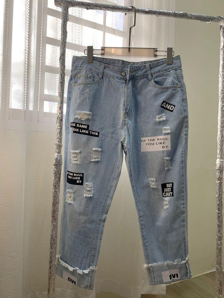 Women ripped jeans, Women's Fashion 