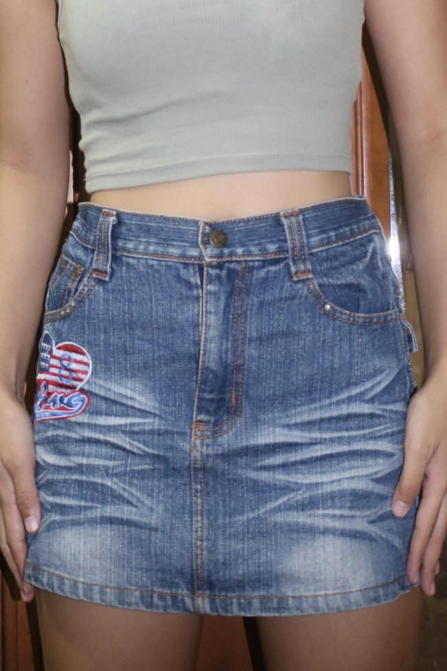 Y2k Denim Skirt Womens Fashion Bottoms Skirts On Carousell 0404