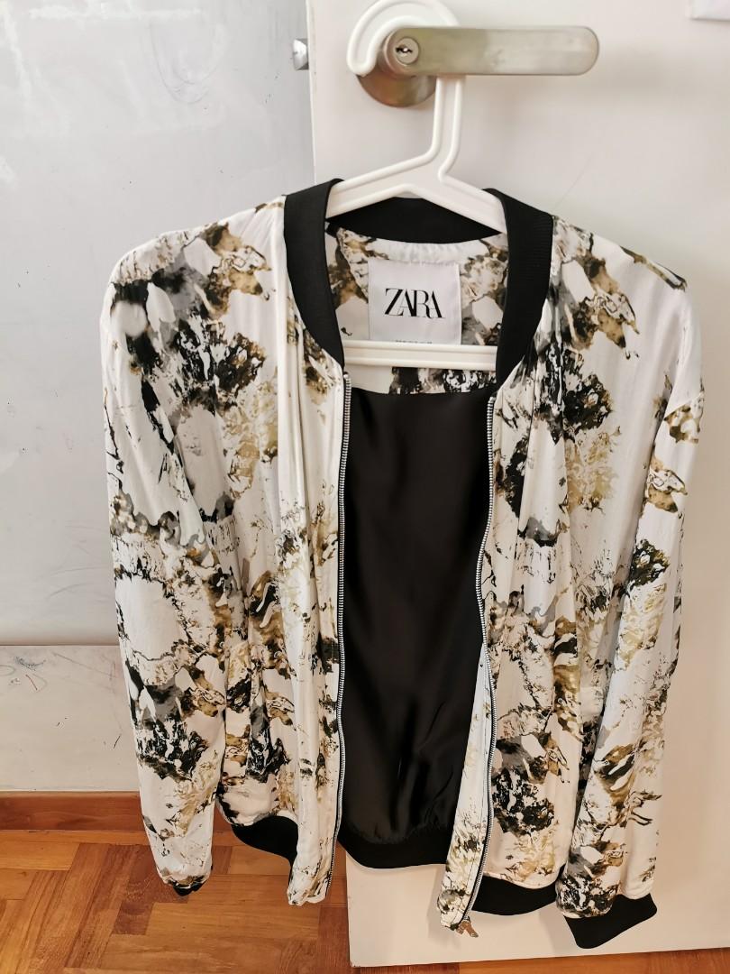 Zara Bomber Jacket in Floral Print