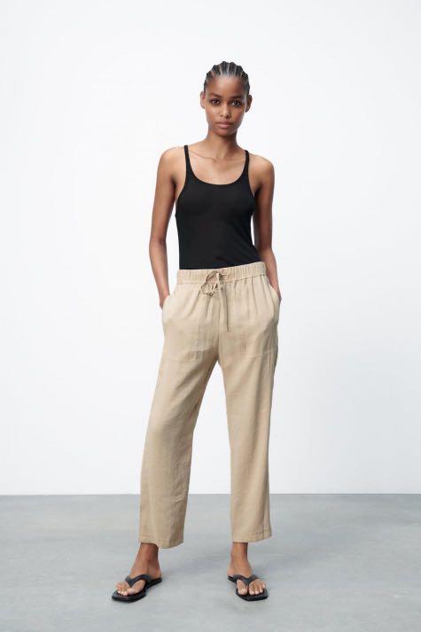 Zara drawstring pants store