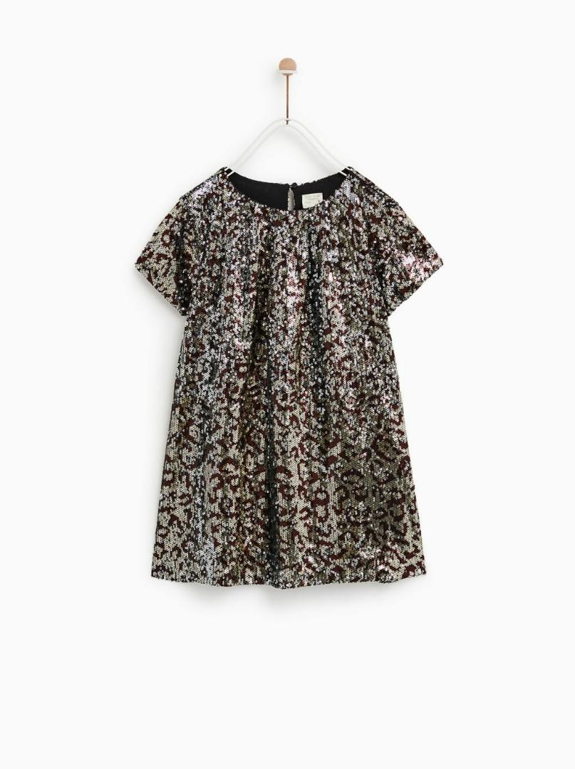 Zara girls sequin dress anak, Bayi 