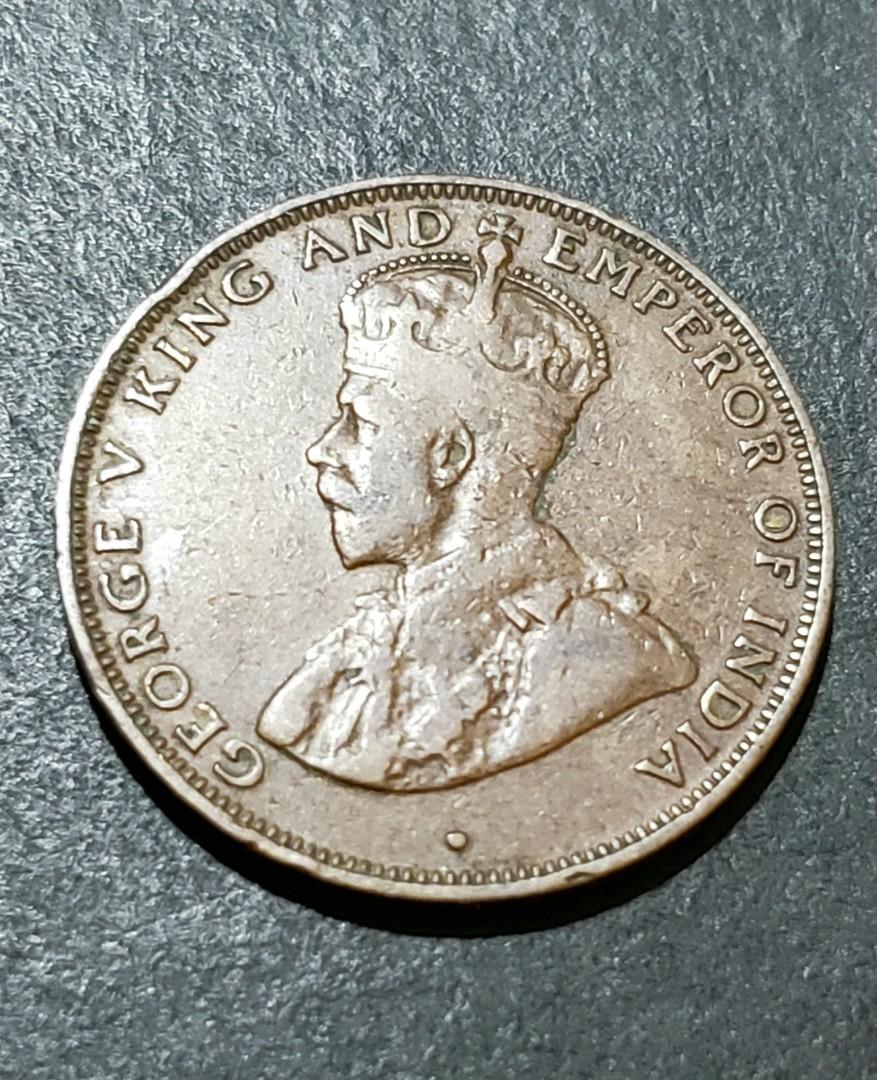 1933年英王喬治五世香港一仙銅幣細節清晰, 興趣及遊戲, 收藏品及紀念品