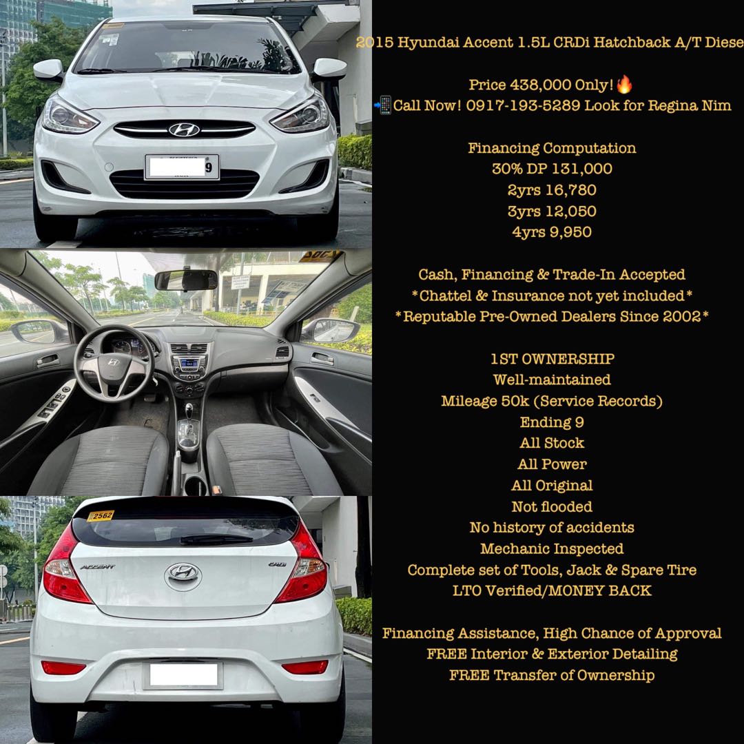 2015 Hyundai Accent 1.5L CRDi Hatchback Auto, Cars for Sale, Used Cars ...