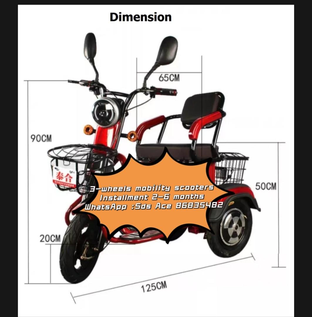 3 Wheels Mobility Scooter Installment, Sports Equipment, PMDs, E